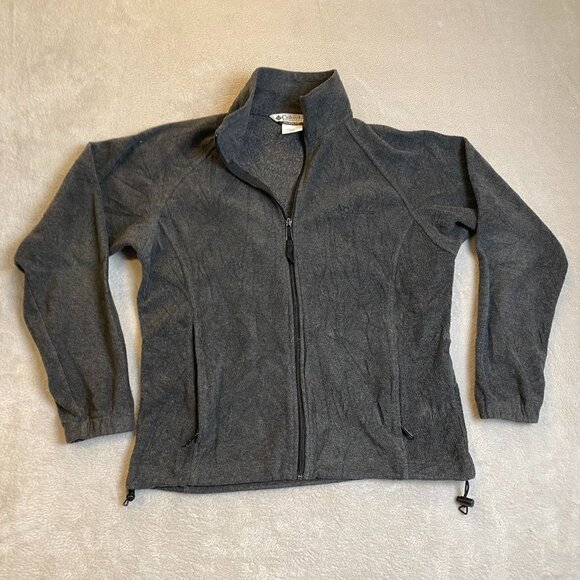 Columbia Women's Jacket Medium Gray Full-Zip Fleece with Adjustable Hem and Pock - Picture 14 of 14